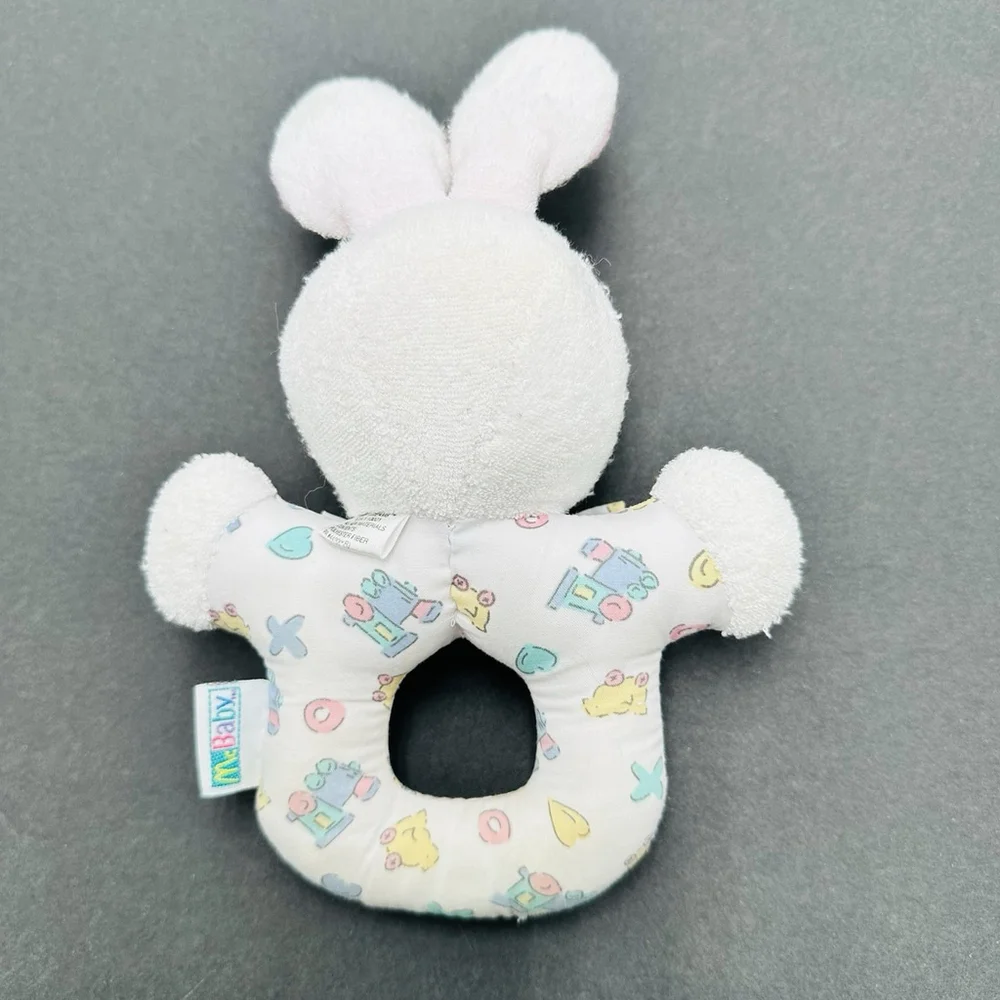Soft Dreams Bunny Rabbit Terrycloth Rattle McBaby Stuffed Plush 10